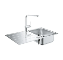 Grohe Dřezy - Set dřezu K500 a baterie Minta, kartáčovaná nerez/chrom 31573SD1