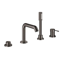 Grohe Essence - Baterie na okraj vany, 4-otvorová instalace, tmavý grafit 19578A01