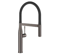 Grohe Essence - Dřezová baterie s flexibilním ramenem s přepínačem, Hard Graphite 30294A00