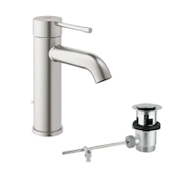 Grohe Essence - Páková umyvadlová baterie s výpustí, supersteel 23589DC1
