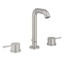 Grohe Essence - Umyvadlová baterie s výpustí, 3-otvorová instalace, supersteel 20296DC1