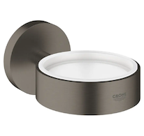 Grohe Essentials - Držák skleničky/mýdelníku, kartáčovaný tmavý grafit 40369AL1