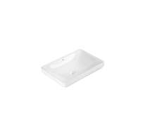 Grohe Euro Ceramic - Umyvadlo na desku 60x40 cm, s přepadem, bez otvoru pro baterii, alpská bílá 102434SH00