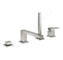 Grohe Eurocube - Vanová baterie na okraj vany, 4-otvorová instalace, supersteel 19897DC1