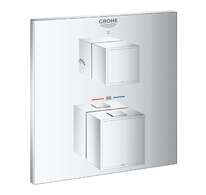 Grohe Grohtherm Cube - Termostatická baterie pod omítku pro 2 spotřebiče, chrom 24154000
