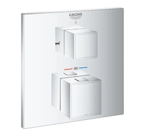 Grohe Grohtherm Cube - Termostatická baterie pod omítku pro 2 spotřebiče, chrom 24155000