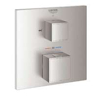 Grohe Grohtherm Cube - Termostatická baterie pod omítku pro 2 spotřebiče, supersteel 24155DC0