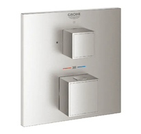 Grohe Grohtherm Cube - Termostatická sprchová baterie pod omítku, supersteel 24153DC0