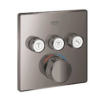Grohe Grohtherm SmartControl - Termostatická baterie pod omítku, 3 ventily, Hard Graphite 29126A00