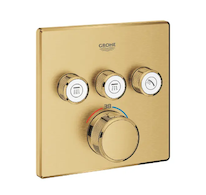 Grohe Grohtherm SmartControl - Termostatická baterie pod omítku, 3 ventily, kartáčovaný Cool Sunrise 29126GN0