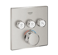 Grohe Grohtherm SmartControl - Termostatická baterie pod omítku, 3 ventily, supersteel 29126DC0