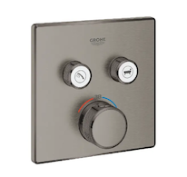 Grohe Grohtherm SmartControl - Termostatická baterie pod omítku se 2 ventily, kartáčovaný Hard Graphite 29124AL0