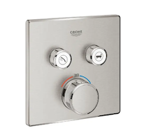 Grohe Grohtherm SmartControl - Termostatická baterie pod omítku se 2 ventily, supersteel 29124DC0