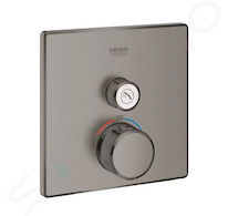 Grohe Grohtherm SmartControl - Termostatická sprchová baterie pod omítku s 1 ventilem, kartáčovaný Hard Graphite 29123AL0