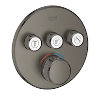 Grohe Grohtherm SmartControl - Termostatická sprchová podomítková baterie, 3 ventily, kartáčovaný Hard Graphite 29121AL0
