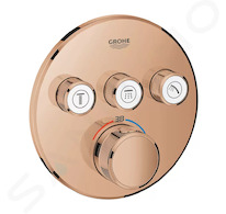 Grohe Grohtherm SmartControl - Termostatická sprchová podomítková baterie, 3 ventily, Warm Sunset 29121DA0