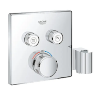 Grohe Grohtherm SmartControl - Termostatická vanová baterie pod omítku, se 2 ventily a držákem pro sprchu, chrom 29125000