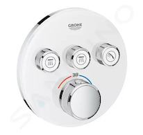 Grohe Grohtherm SmartControl - Termostatická vanová baterie pod omítku se 3 ventily, měsíční bílá 29904LS0