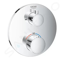 Grohe Grohtherm - Termostatická vanová baterie pro 2 spotřebiče, chrom 24077000