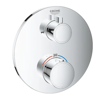 Grohe Grohtherm - Termostatická vanová baterie pro 2 spotřebiče, chrom 24077000