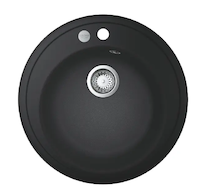 Grohe  - Kompozitní dřez K200 s automatickým odtokem, průměr 51 cm, granitová černá 31656AP0