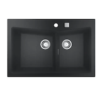 Grohe  - Kompozitní dřez K700 s odtokem, 84x56 cm, granitová černá 31657AP0