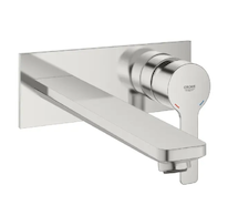 Grohe Lineare - Umyvadlová baterie L pod omítku, 2-otvorová instalace, supersteel 23444DC1