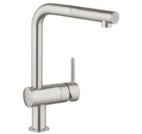 Grohe Minta - Dřezová baterie s výsuvnou koncovkou, supersteel 32168DC0