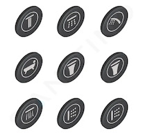 Grohe Náhradní díly - Krytky symbolů pro baterie SmartControl, 9 ks 14077XH0