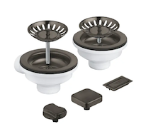 Grohe  - Odtoková souprava pro dvoudřez, kartáčovaný Hard Graphite 40998AL0
