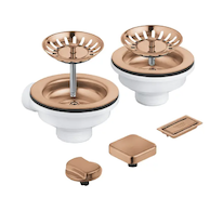 Grohe  - Odtoková souprava pro dvoudřez, kartáčovaný Warm Sunset 40998DL0