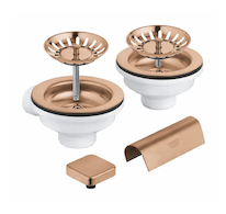 Grohe  - Odtoková souprava pro dvoudřez, kartáčovaný Warm Sunset 40999DL0