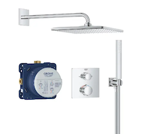 Grohe Precision - Sprchový set s termostatem pod omítku, 31x31 cm, chrom 34881000