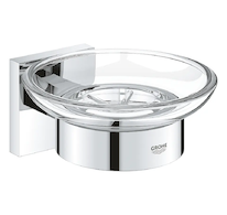 Grohe QuickFix Start Cube - Mýdlenka s držákem, sklo/chrom 41096000