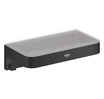 Grohe QuickFix Start Cube - Polička, délka 20 cm, matná černá 411072430