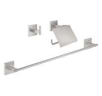 Grohe QuickFix Start Cube - Set koupelnových doplňků 3 v 1, supersteel 41124DC0