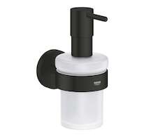 Grohe QuickFix Start - Dávkovač mýdla s držákem, sklo/matná černá 411952430
