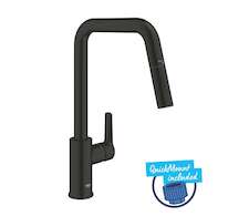Grohe QuickFix Start - Dřezová baterie s výsuvnou sprškou, matná černá 306312430
