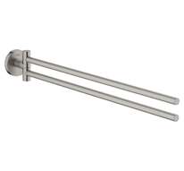 Grohe QuickFix Start - Dvojitý držák ručníků, délka 44 cm, supersteel 41183DC0
