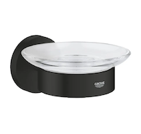 Grohe QuickFix Start - Mýdlenka s držákem, sklo/matná černá 411932430