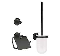 Grohe QuickFix Start - Set doplňků pro toaletu 3 v 1, matná černá 412042430