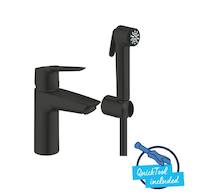 Grohe QuickFix Start - Umyvadlová baterie s bidetovou sprškou, matná černá 231232433