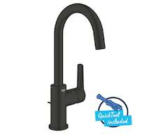 Grohe QuickFix Start - Umyvadlová baterie s výpustí, matná černá 242032432