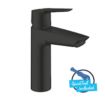 Grohe QuickFix Start - Umyvadlová baterie s výpustí Push-Open, matná černá 242042432