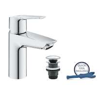 Grohe QuickFix Start - Umyvadlová baterie s výpustí Push-Open, studený start, chrom 23551002