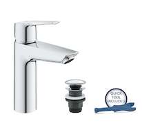 Grohe QuickFix Start - Umyvadlová baterie s výpustí Push-Open, studený start, chrom 23746002