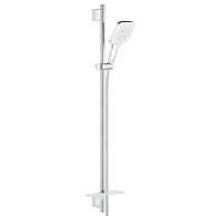 Grohe Rainshower SmartActive Cube - Sada sprchové hlavice 130 9,5 l/min, 3 proudy, tyče 90 cm a hadice, měsíční bílá 26587LS0
