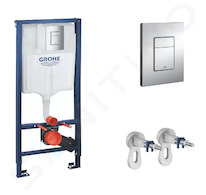 Grohe Rapid SL - Předstěnový instalační set pro závěsné WC, výška 1,13 m, ovládací tlačítko Skate Cosmopolitan, chrom 38772001