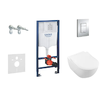 Grohe Rapid SL - Set předstěnové instalace, klozetu a sedátka Subway 2.0, DirectFlush, SoftClose, CeramicPlus a tlačítka Skate C