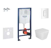 Grohe Rapid SL - Set předstěnové instalace, klozetu Arkas I sedátka softclose, tlačítko Skate Cosmopolitan, alpská bílá SANI11BA